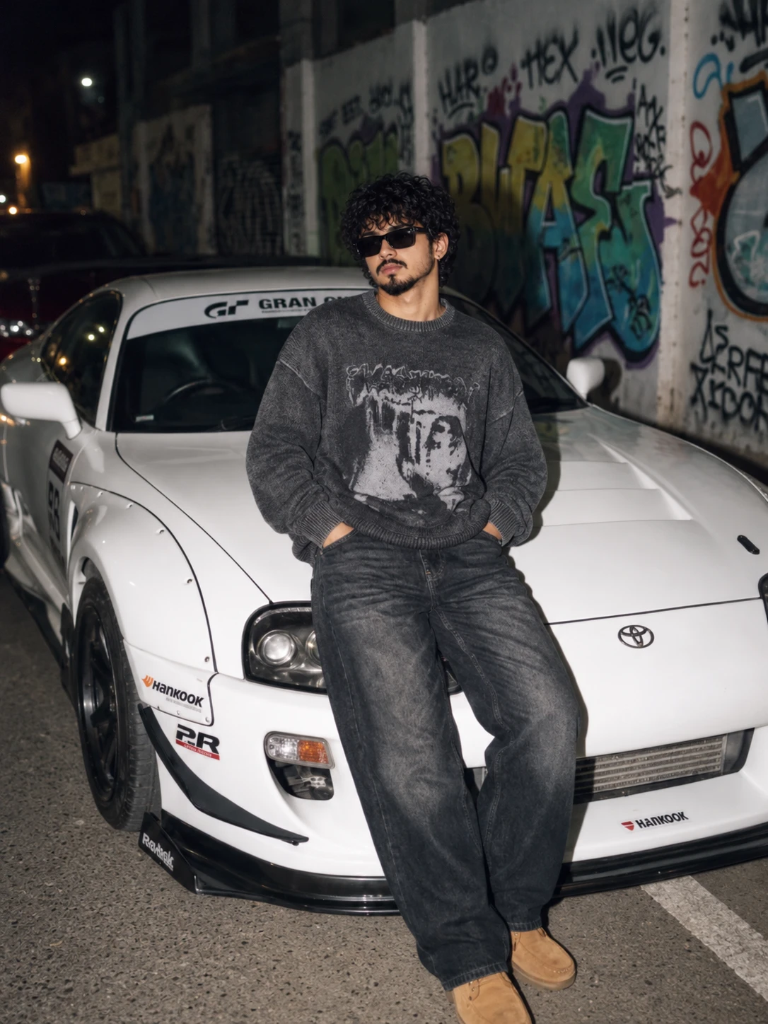 Car AI Photo Prompt – Night Streetwear Aesthetic — Visulora